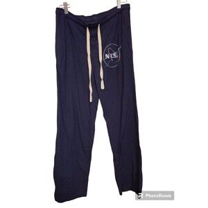 Nasa Buzz Aldrin Sweat Pants Size Small Blue